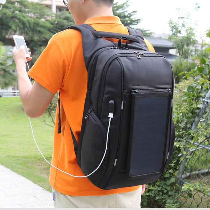 7W 15W 20W Solar Backpack Smart Bag Outdoor Solar Panel Power Battery Backpack With USB Charging Port