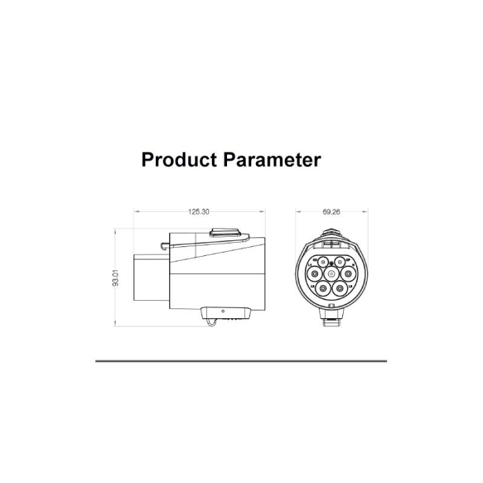 Q42 Type2 to Type GB/T Adapter