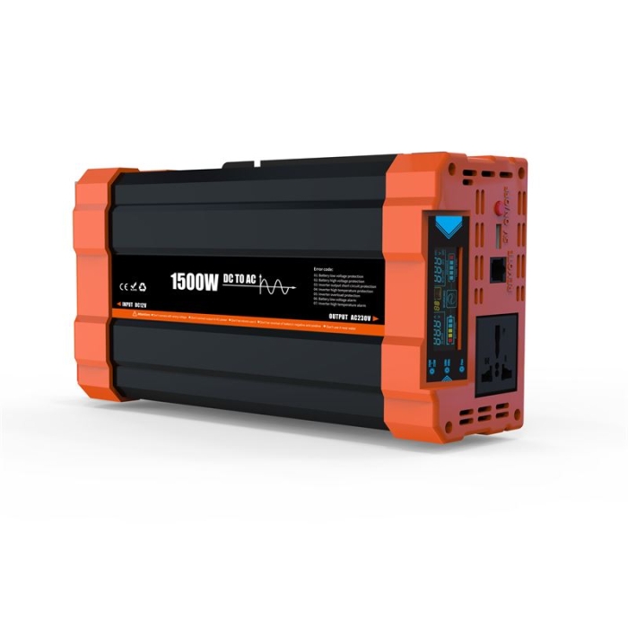 1500 watt DC 12V 24V AC 110V 220V Pure Sine Wave Power Inverter with Battery Charger