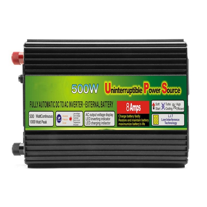 500W Solar Power Inverter Dc To Ac Rechargeable UPS Inverter With Battery Charger