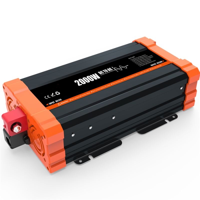 Inversor 12V 24V To 110V 220V DC to AC Solar Inverter 2000W Off Grid Pure Sine Wave Power Inverter