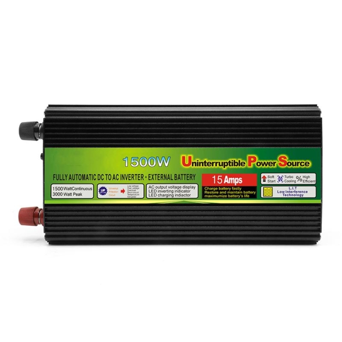 1500W 12v 24v 48v DC To 120v 240v AC Modified Sine Wave Power Inverter Off Grid Solar Inverter Battery Charger